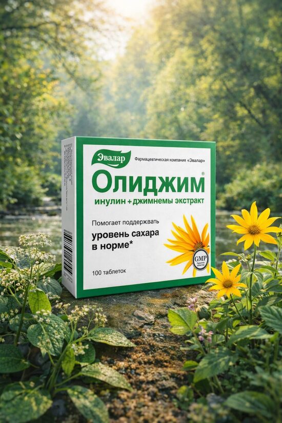 CUKURA LĪMEŅA REGULĒŠANAI OLIDŽIM INULĪNS AR DŽIMNĒMAS EKSTRAKTU 100 TABLETES